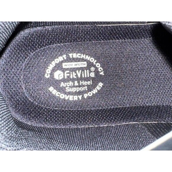 Fitville Mens Marca Black Knit Orthopedic Diabetic Walking Shoes 10 EW Wide NWT - Picture 7 of 12
